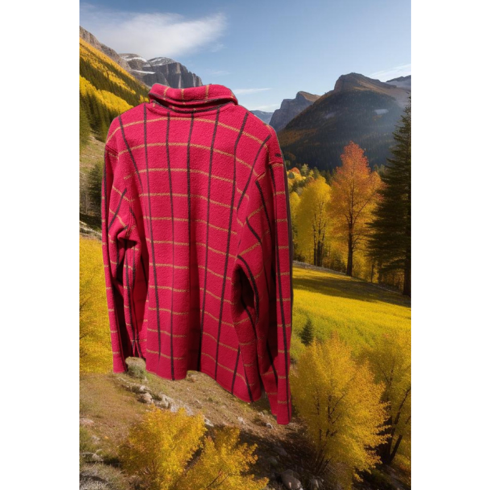 Faded Glory Button Down Fleece Jacket Red Size XL - Picture 2 of 3